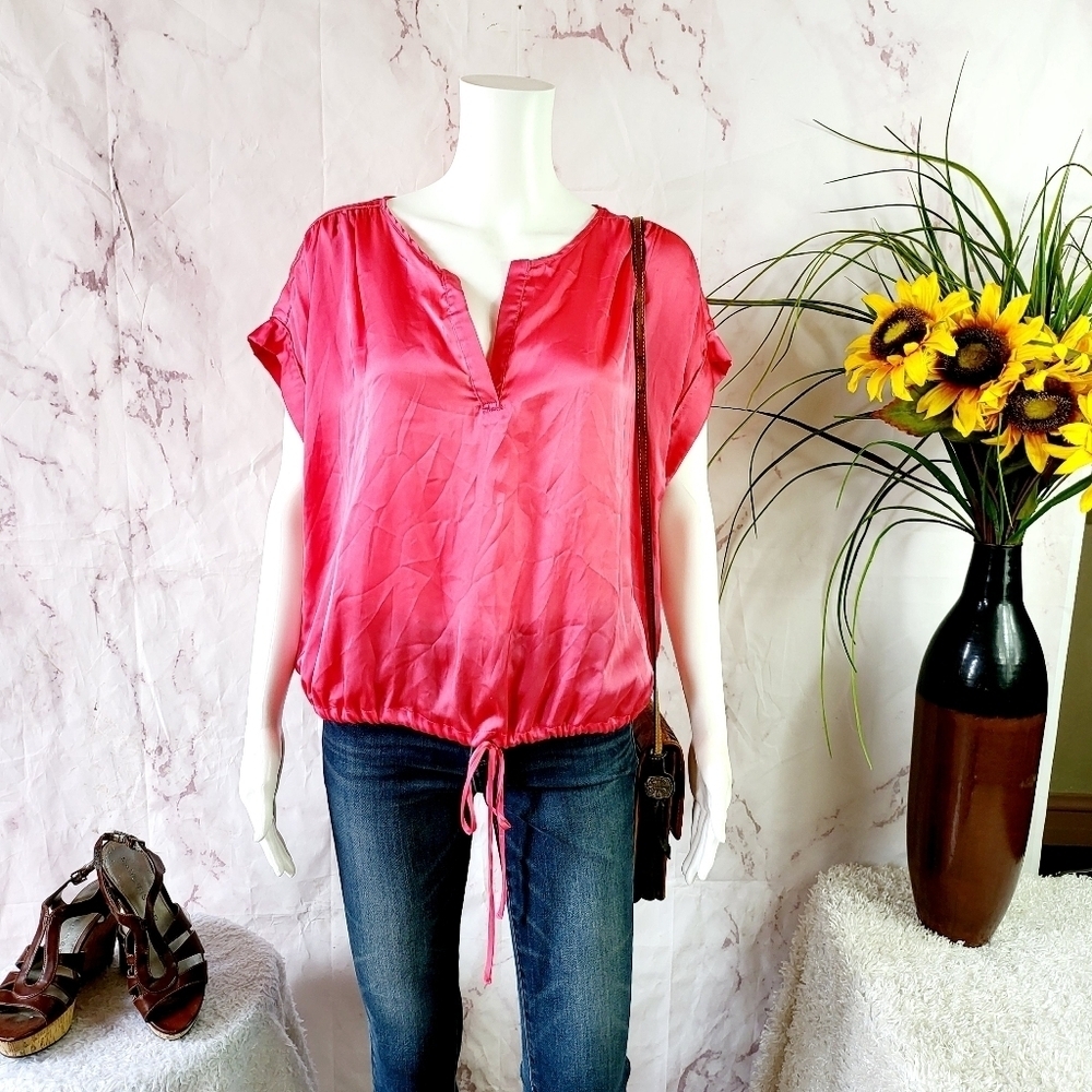 Hale Bob Gorgeous Satin Pink Shirt
